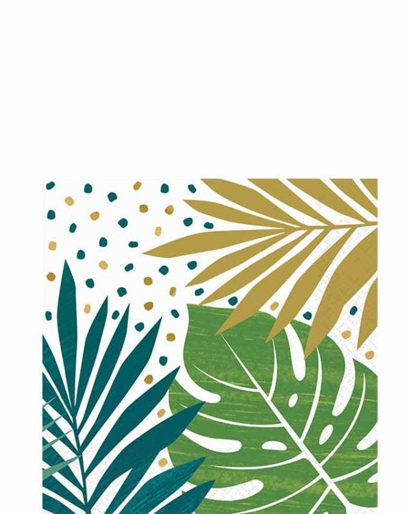Tropical Palms Paper Napkins - 33cm (16pk)