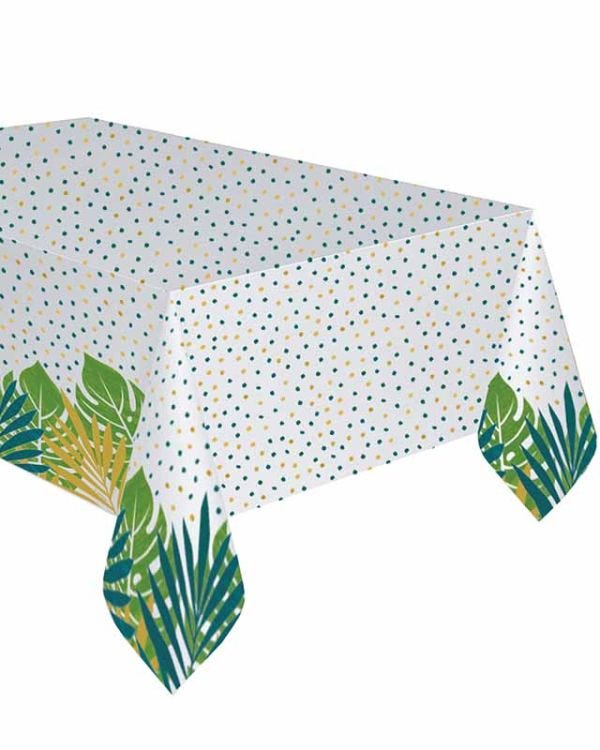 Tropical Palms Paper Tablecover - 1.8m x 1.2m