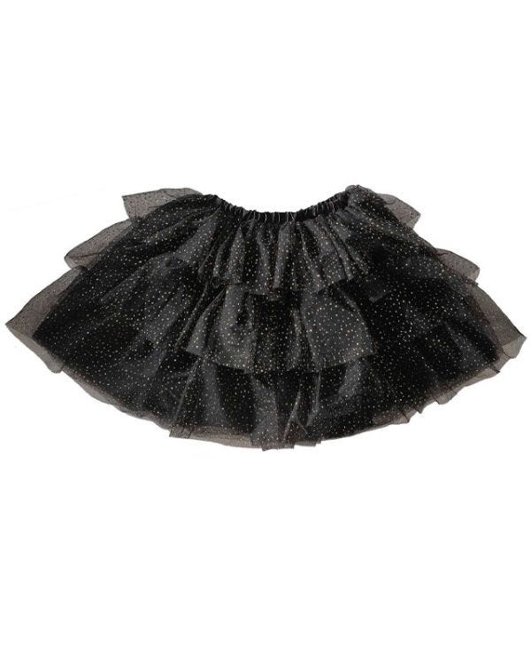 Sparkle Black &amp; Gold Tiered Tutu 3-5 Years