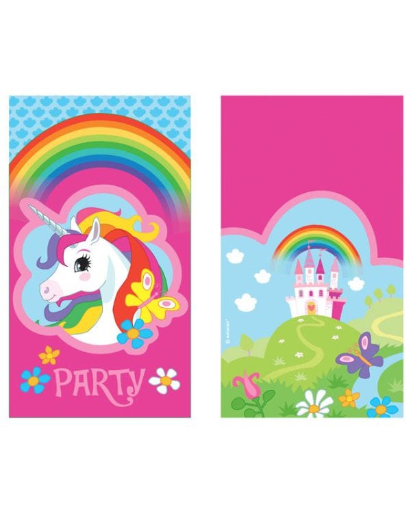 Rainbow Unicorn Party Invitations (8pk)
