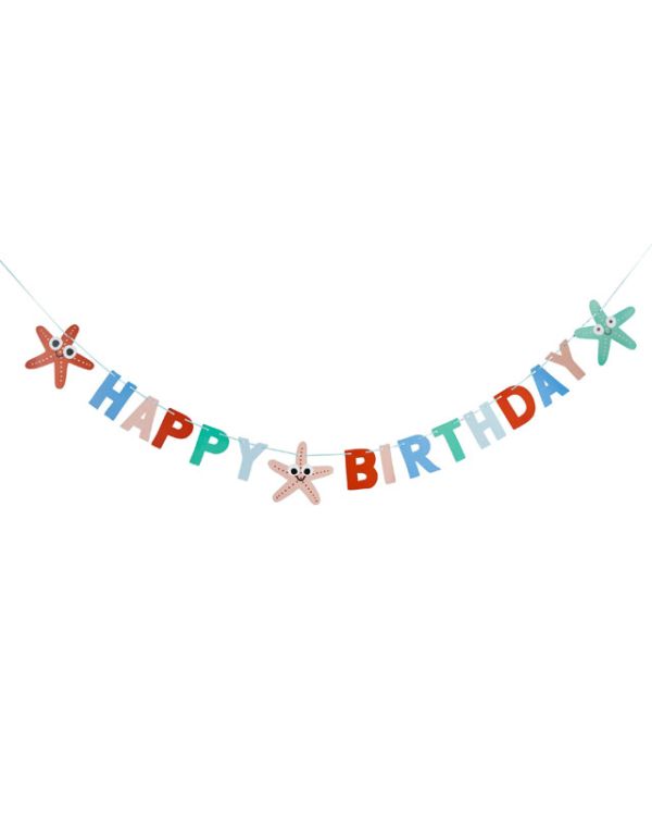 Starfish &#039;Happy Birthday&#039; Paper Banner - 2m