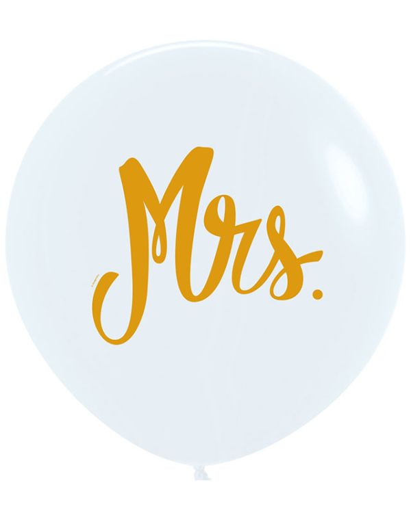 Mrs Fashion White Balloons - 24&quot; Latex (3pk)