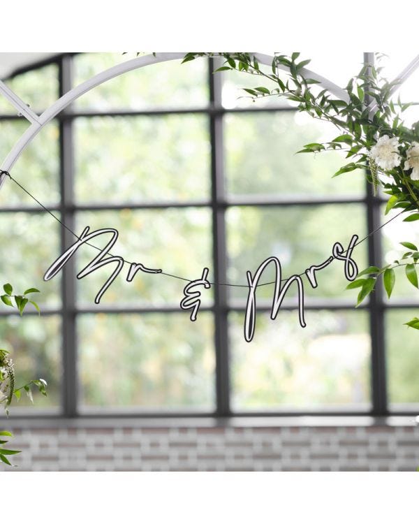 Customisable Mr &amp; Mrs Paper Bunting  - 2m