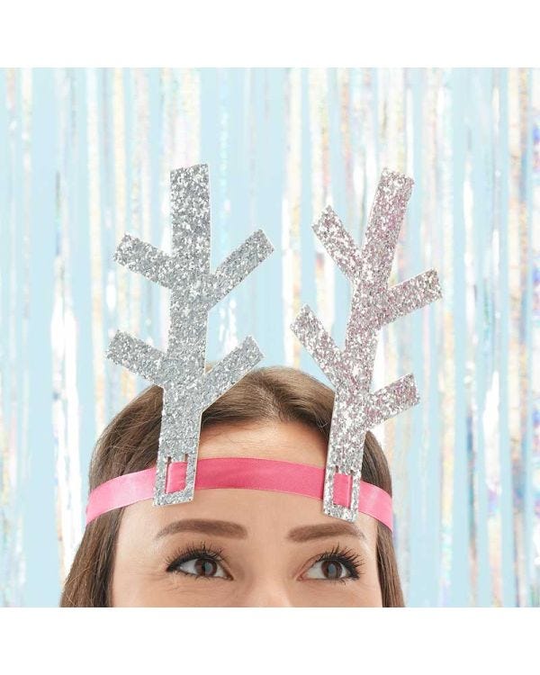 Glitter Antlers Headbands (5pk)