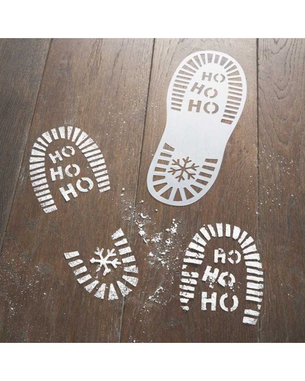 Santa&#039;s Footprint Christmas Stencils (2pk)