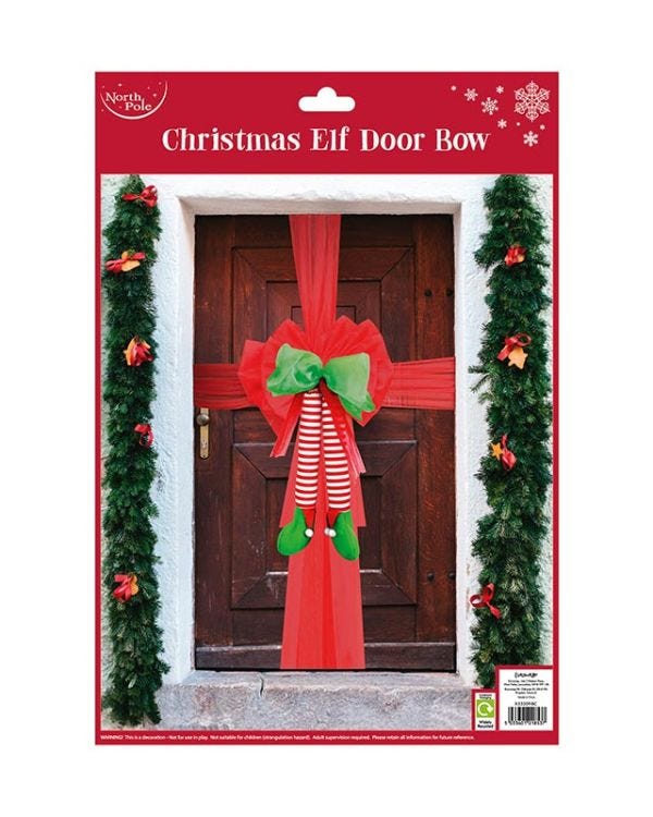 Christmas Elf Door Bow