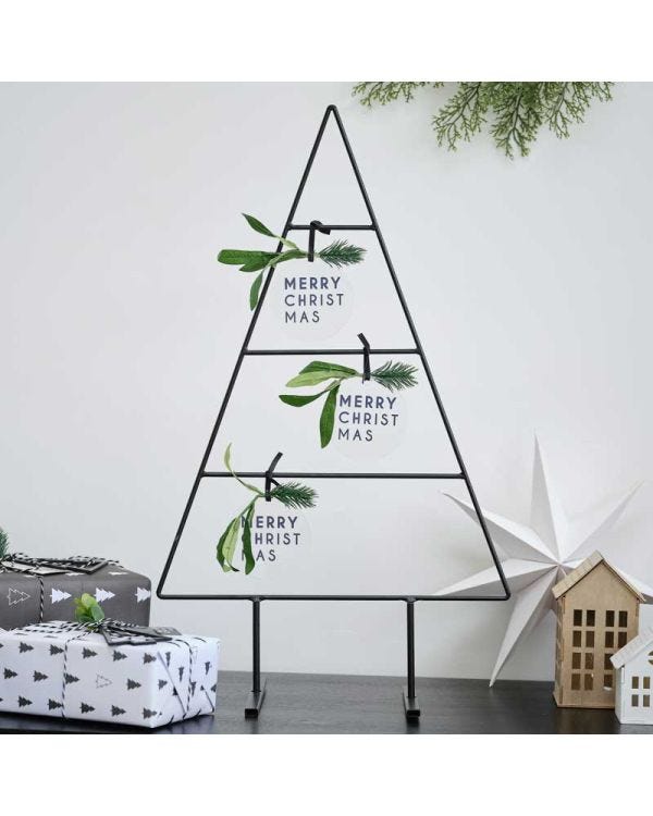Black Metal Christmas Tree Alternative Decoration