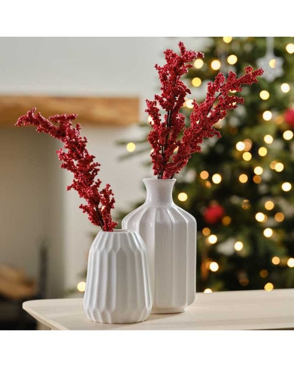 Red Berry Stems Christmas Foliage - 75cm (5pk)
