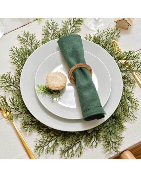 Foliage Christmas Plate Mats - 40cm (4pk)