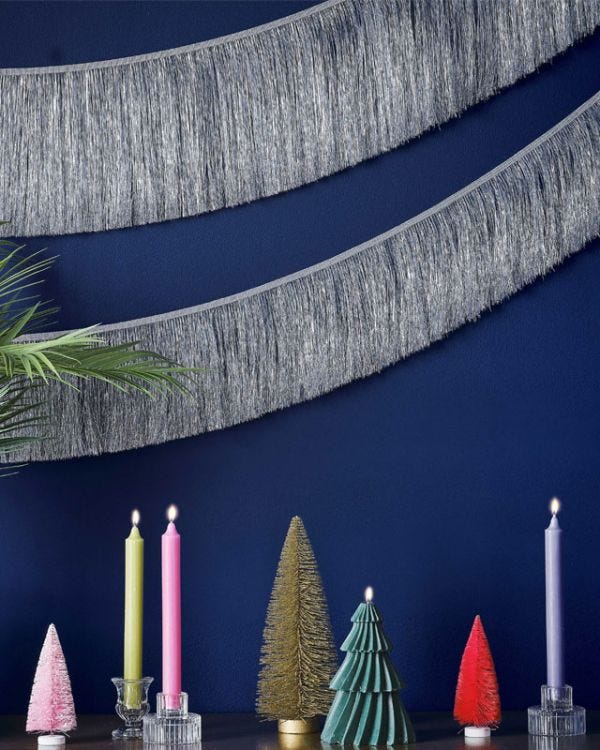 Silver Tinsel Garland