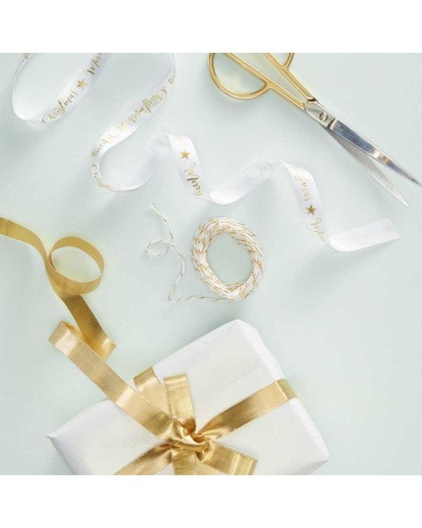 Wooden Icons and Ribbon Christmas Gift Tags (9pk)