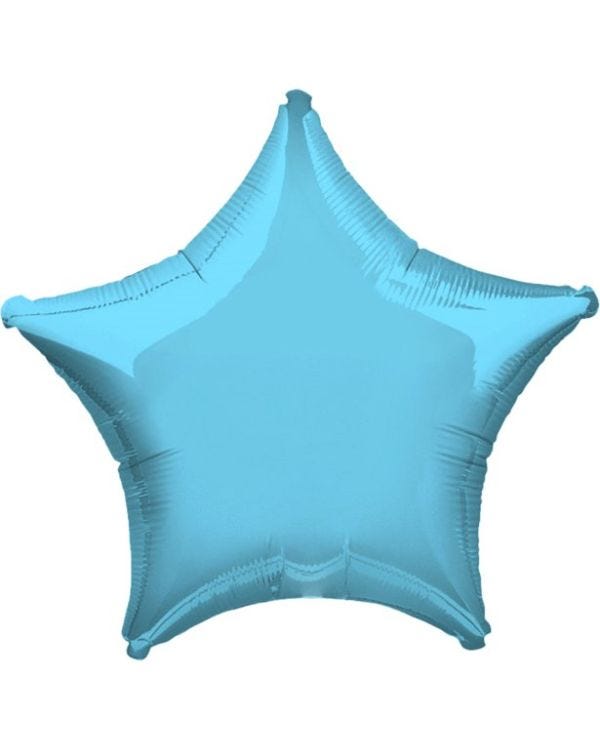 Light Blue Star Balloon - 19&#039;&#039; Foil
