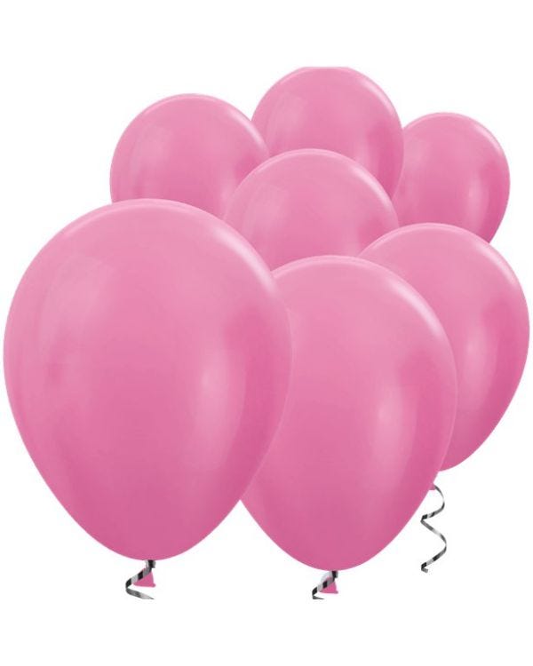 Fuchsia Pink Satin Mini Balloons - 5&quot; Latex Balloons (100pk)