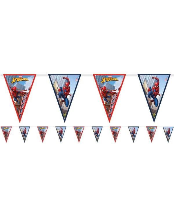 Spiderman Crime Fighter Paper Flag Bunting - 2.3m