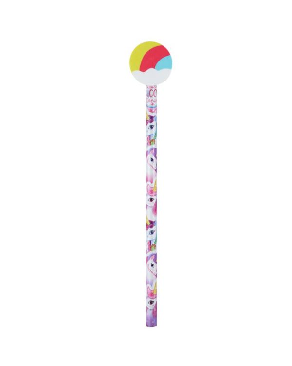 Unicorn Pencil with Eraser Topper