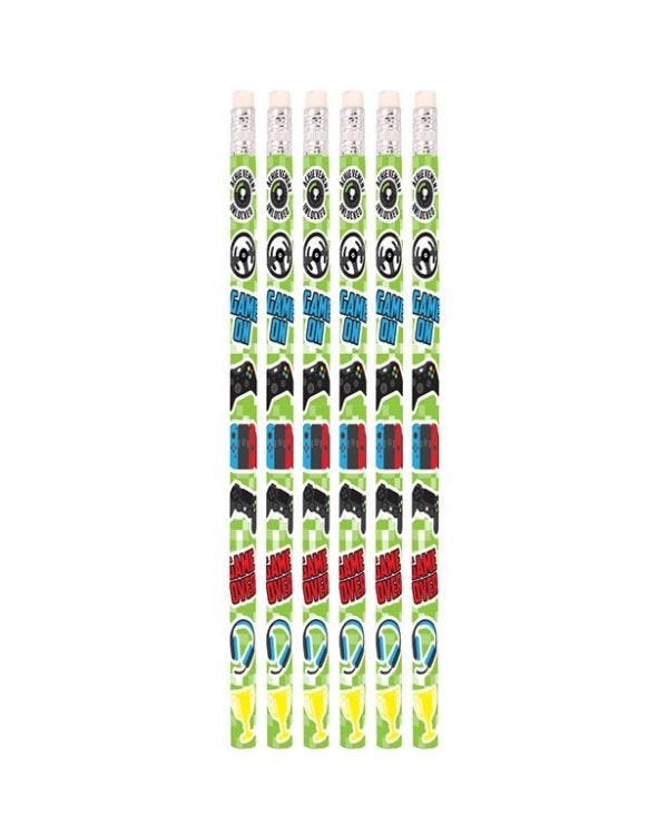 Gamer Pencil with Eraser (6pk)