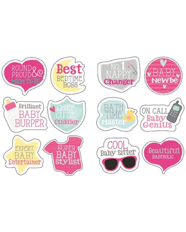 Baby Shower Game Stickers