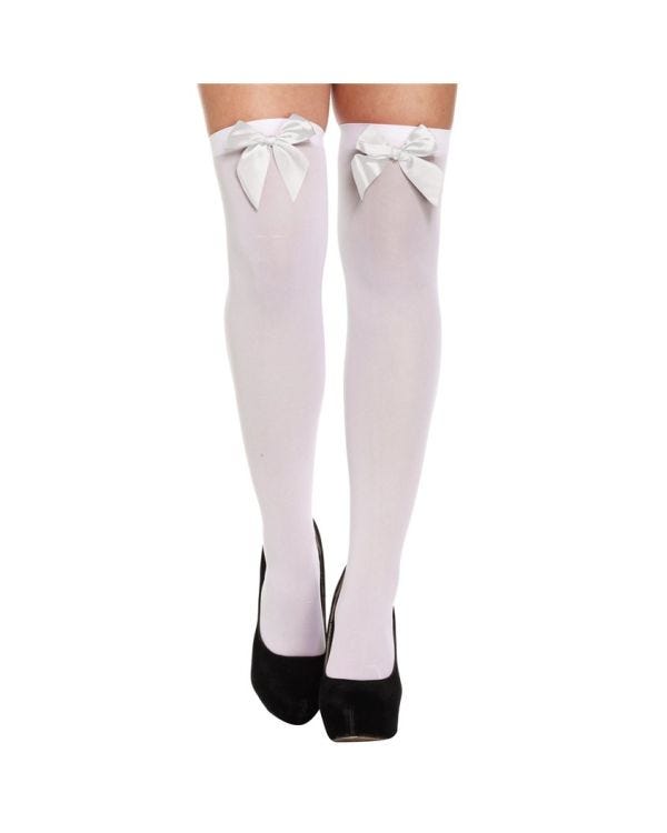 White Stockings with White Bows