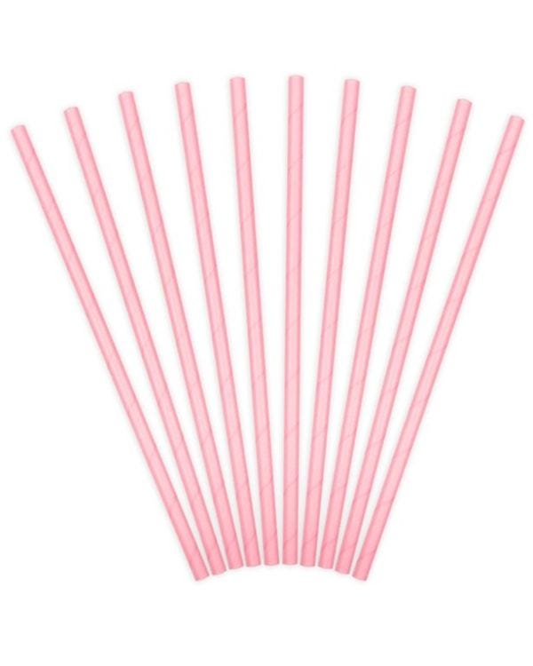 Light Pink Paper Straws (10pk)