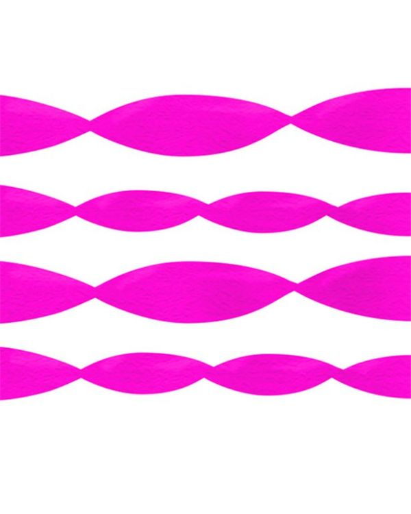 Hot Pink Crepe Paper Streamer - 24m