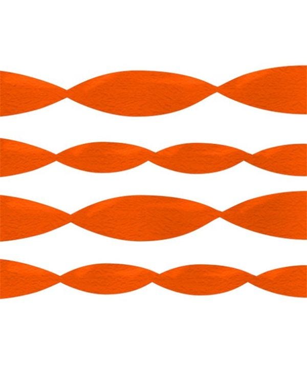 Orange Crepe Paper Streamer - 24m