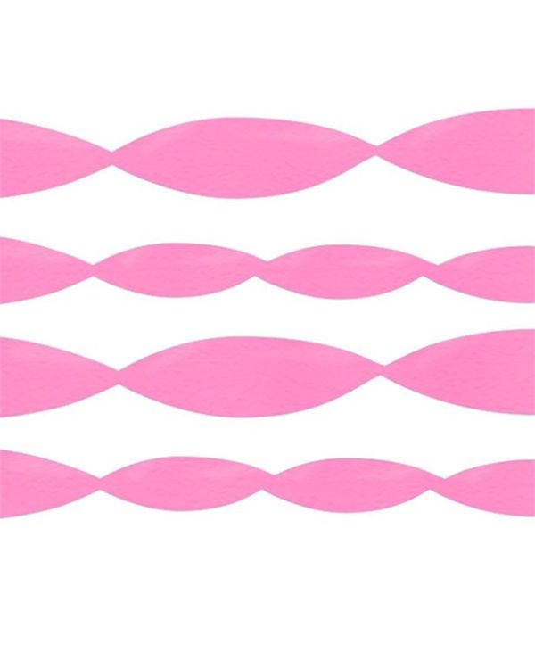 Pink Crepe Paper Streamer - 24m