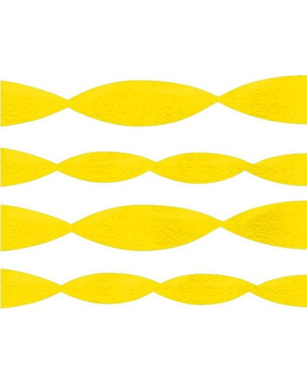 Yellow Crepe Paper Streamer - 24m