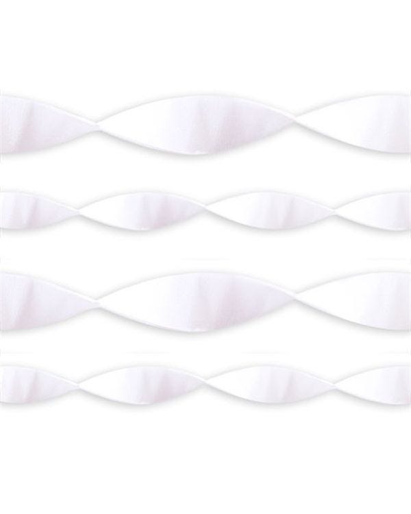 White Crepe Paper Streamer - 24m