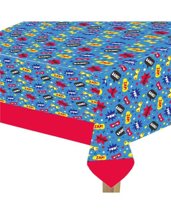 Super Hero Party Paper Table Cover - 1.2m x 1.8m