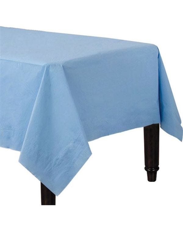 Baby Blue Tablecover - Paper - 90cm x 90cm (2pk)