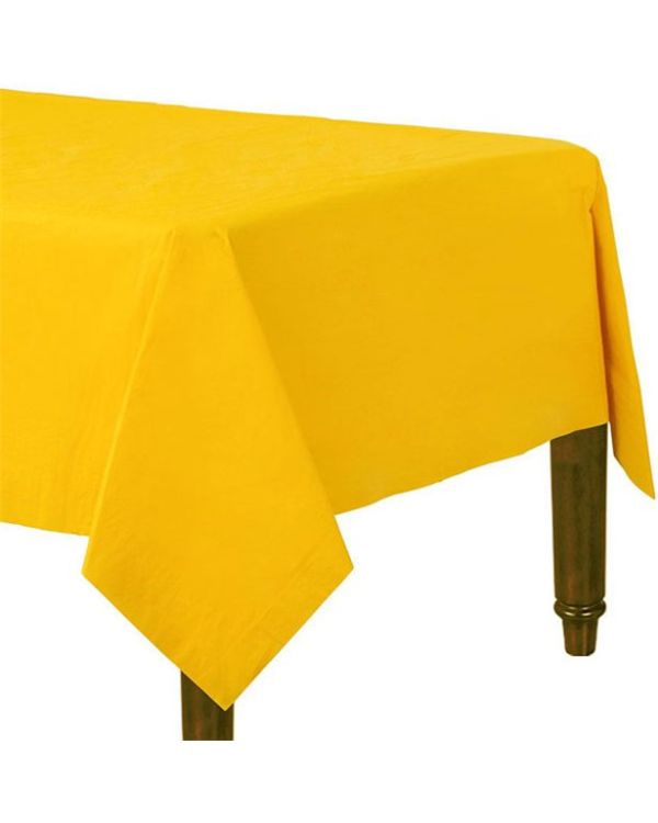 Yellow Paper Table Cover - 90cm x 90cm (2pk)