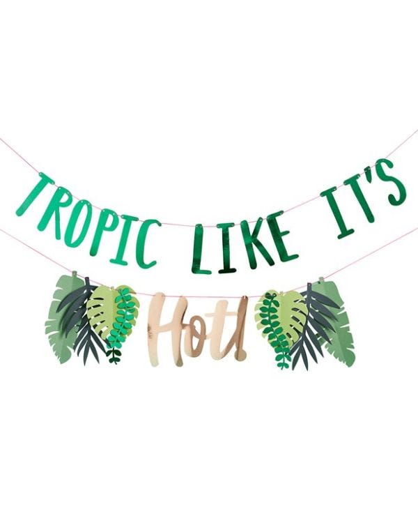 Tropic Like Its Hot 2-Tiered Banner - 2m
