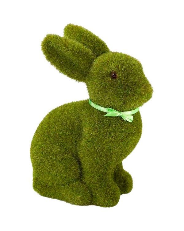 Green Grass Easter Bunny Decoration - 16cm