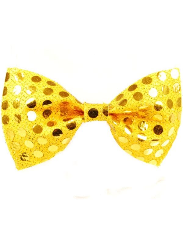 Gold Sequin Bow Tie