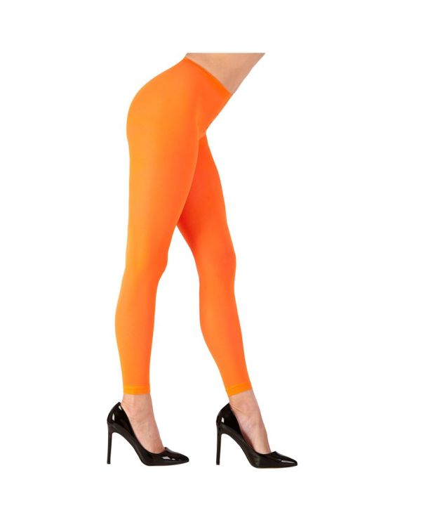Orange Footless Tights - Adult One Size
