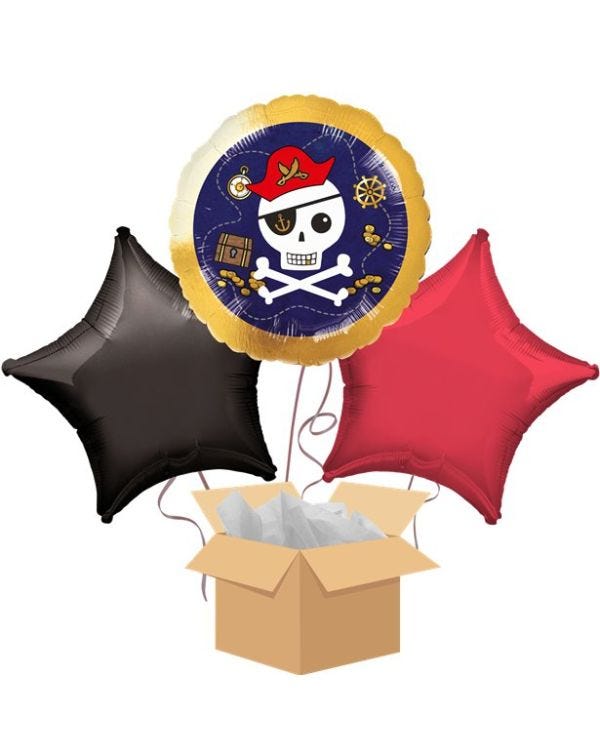 Pirate Treasure Island Balloon Bouquet - Delivered Inflated