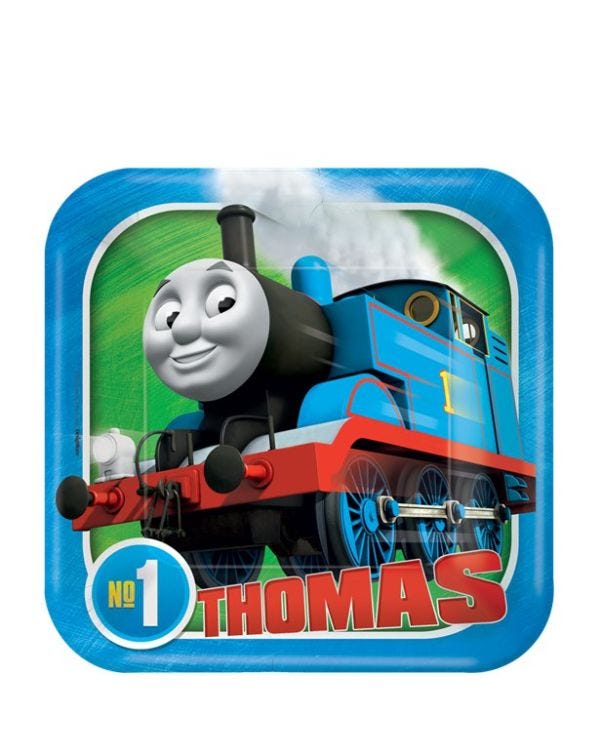 Thomas the Tank Engine Paper Dessert Plates - 18cm (8pk)