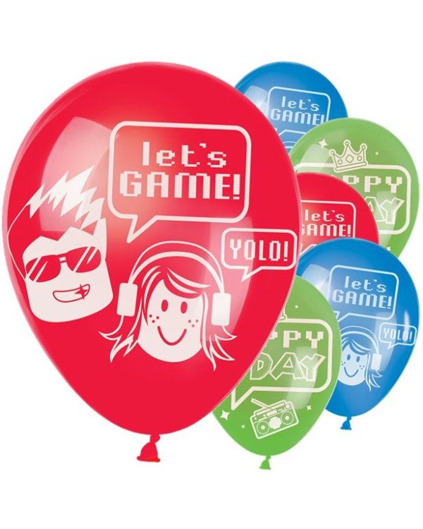 Party Town Balloons - 12&quot; Latex (6pk)