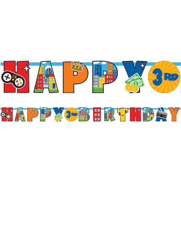 Party Town Add an Age Letter Banner