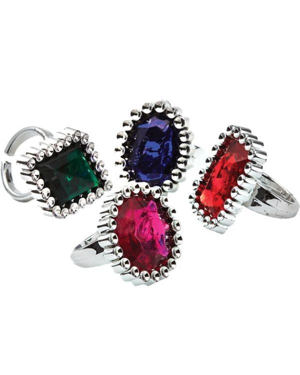 Jewel Rings (4pk)
