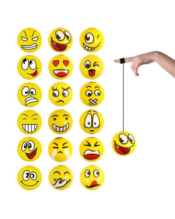 Smiley Face Finger Return Ball