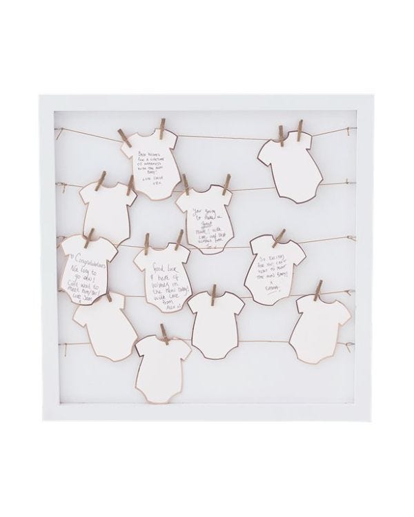 Twinkle Twinkle Babygrow Frame Guestbook - 40cm