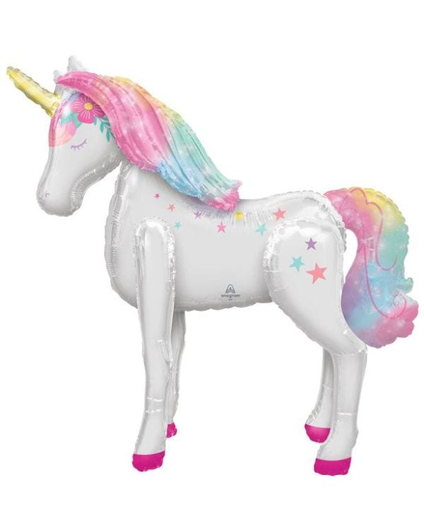 Unicorn Giant Foil Airwalker Balloon - 46&quot; x 42&quot;
