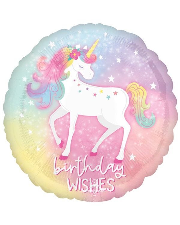 Unicorn Birthday Foil Balloon - 18&quot;