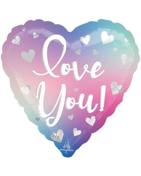 Ombre Love you Balloon - 18&quot; Foil