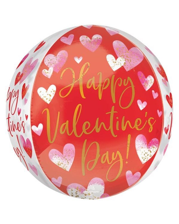 Orbz Valentine&#039;s Day Watercolour Balloon - 16&quot; Foil