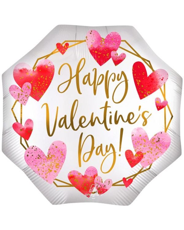 White Valentine&#039;s Day Balloon - 22&quot; Foil