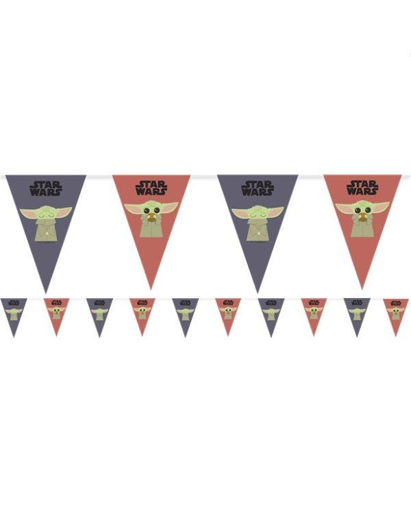 Star Wars Mandalorian Paper Flag Banner - 2.3m