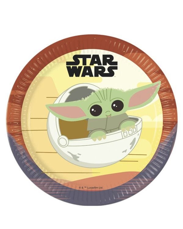 Star Wars Mandalorian Paper Plates - 23cm (8pk)