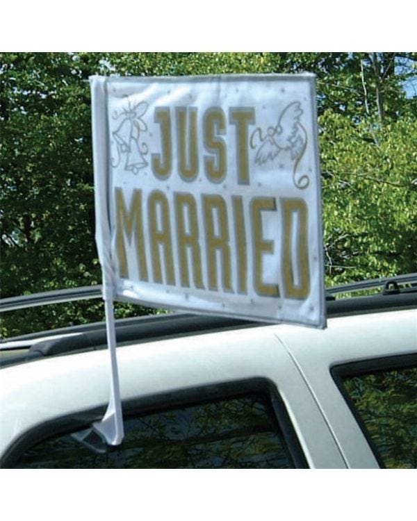 Just Married Car Flag